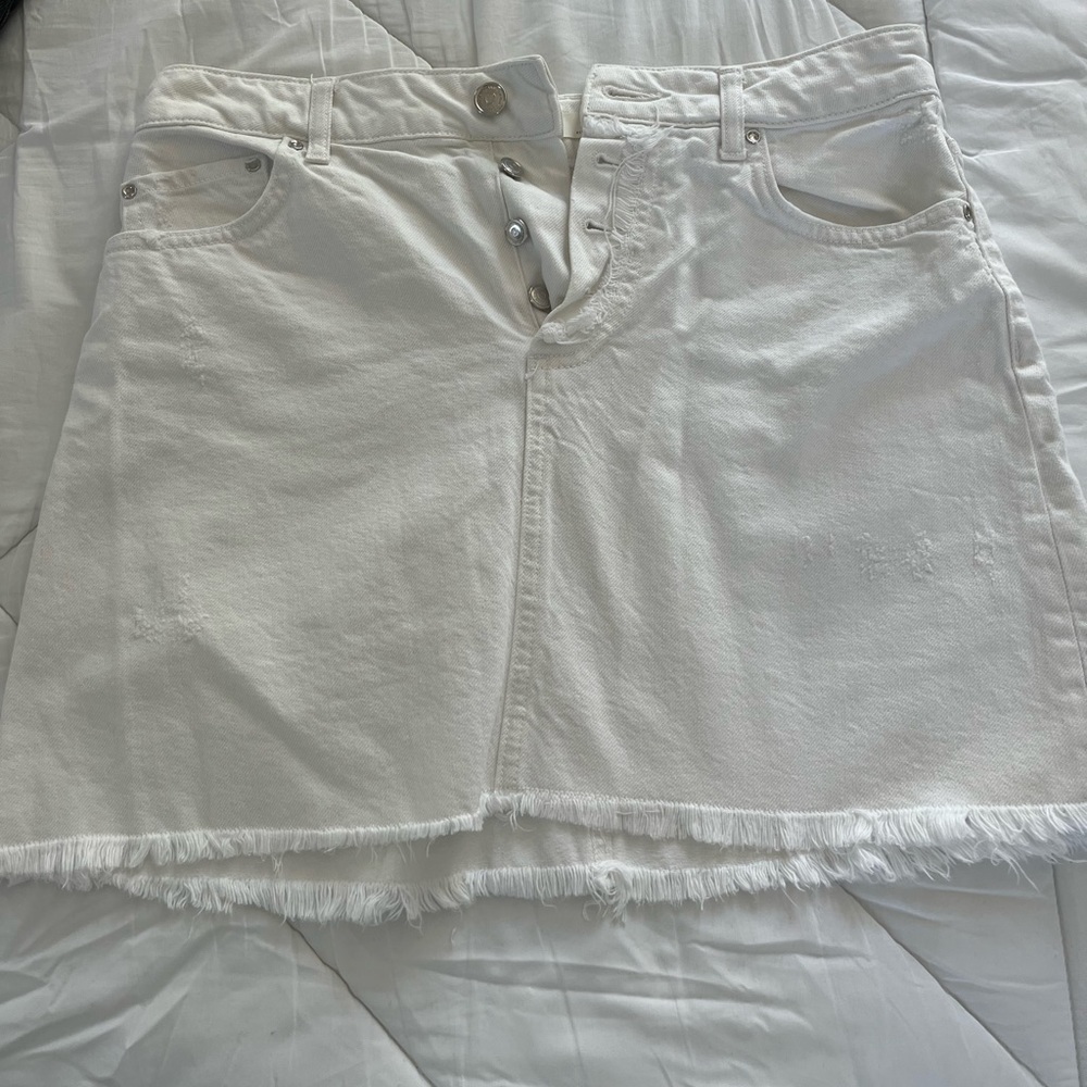White denim skirt from Zara